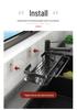 Wall-Mounted Kitchen Rack: No-Punch Seasoning Shelf & Draining Basket