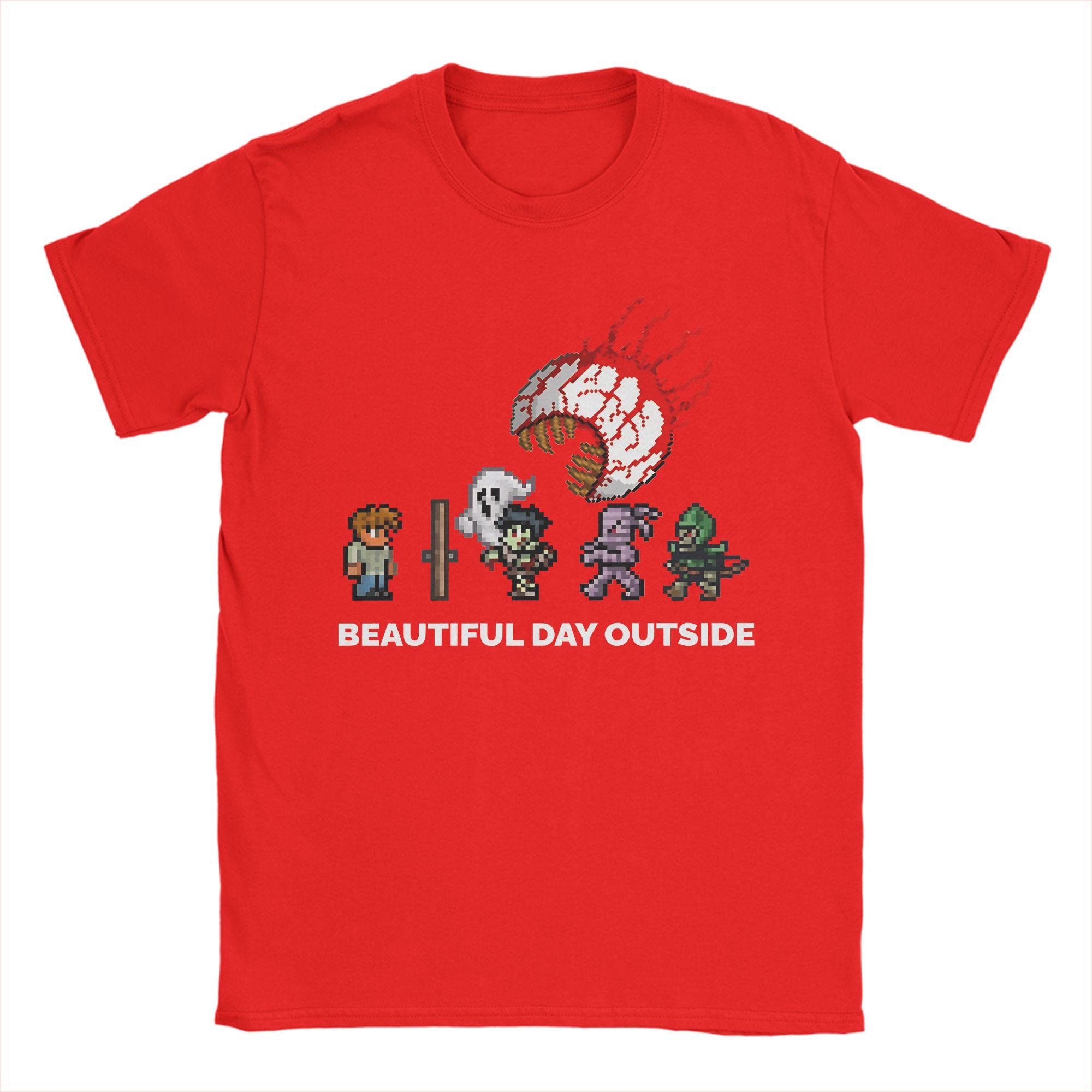 

Graphic Printing Terraria Game T Shirt for Men Women 100 Cotton Tshirts Short Sleeve Clothing S