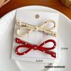 Fashion Red Retro Hair Clip Seamless Headdress Hair Barrettes Polka Dot Bowknot Hairpin for Women Girls