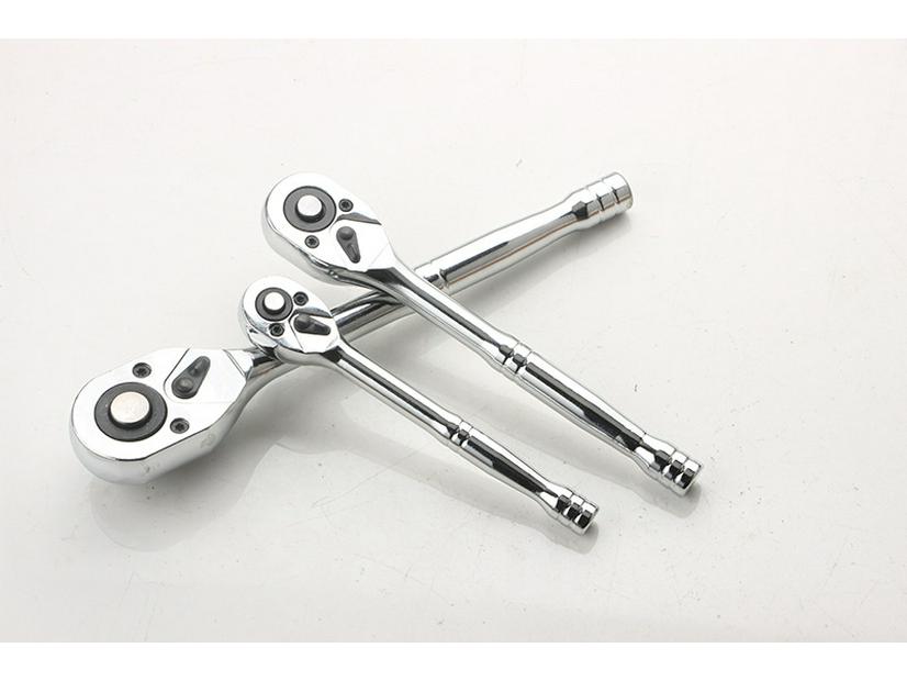 Gourd Handle 24-Tooth Quick Two-Way Ratchet Wrench Set – Large, Medium & Small Sockets for Auto Repair