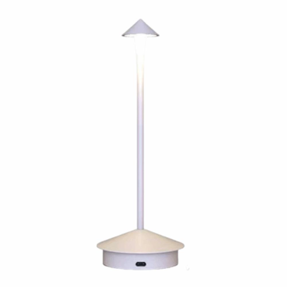 Cone Head Design LED Table Lamp 3 Color Lights Touch Control Bedside Ambient Light Dimming Portable Aluminum Reading Lamp