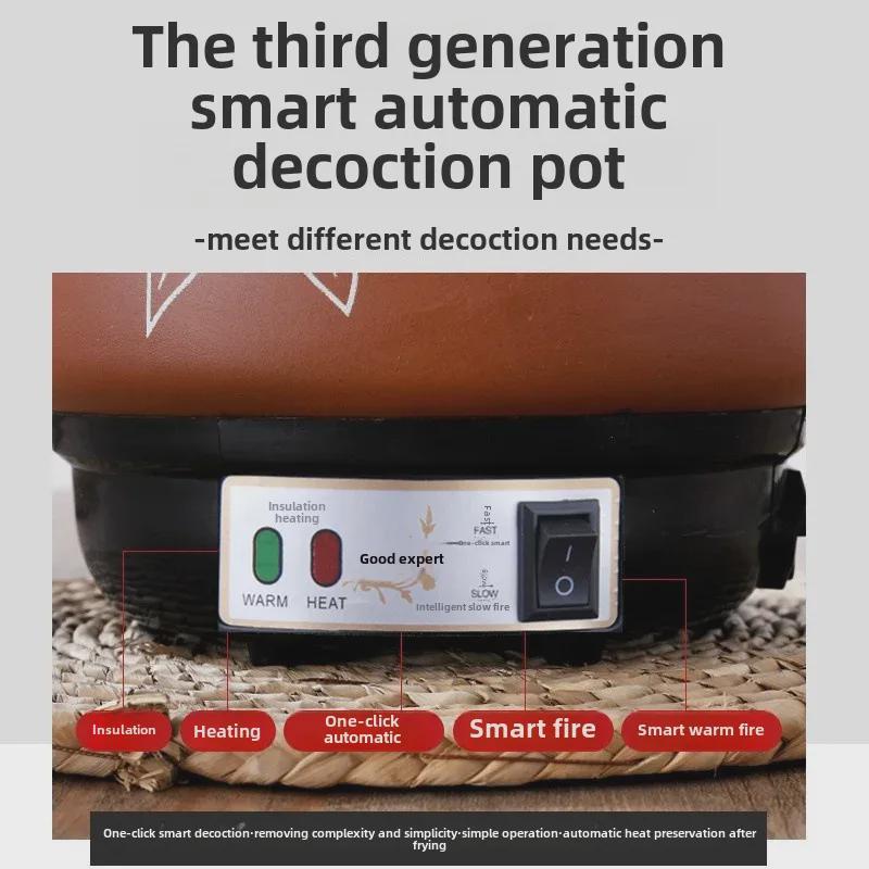 Fully Automatic Electric Chinese Medicine Decoction Pot - Purple Sand Casserole Frying Pan for Home Use