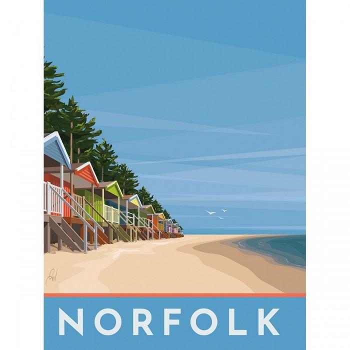 Impressão em tela emoldurada de Georgina Westley Norfolk 40cm x verde/azul