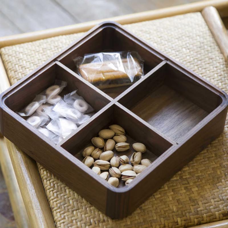 Black Walnut Divided Snack Box