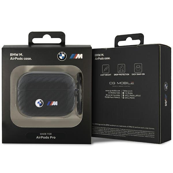 Θήκη για AirPods Pro BMW Carbon Μεταλλικό Λογότυπο Μαύρη
