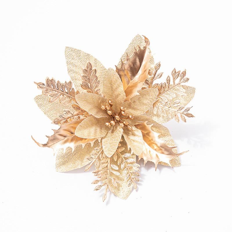 Flowers Christmas Decorative With Shiny Finish For Holiday Tree And Party Props