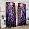 New Year purple noble dragon pattern printed curtains   bedroom and living room   home decoration   room decoration