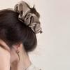 Large Scrunchies Satin Fabric Solid Color Hair Tie Elastic Hair Band Ponytail Holder Elegant Women Hair Accessories
