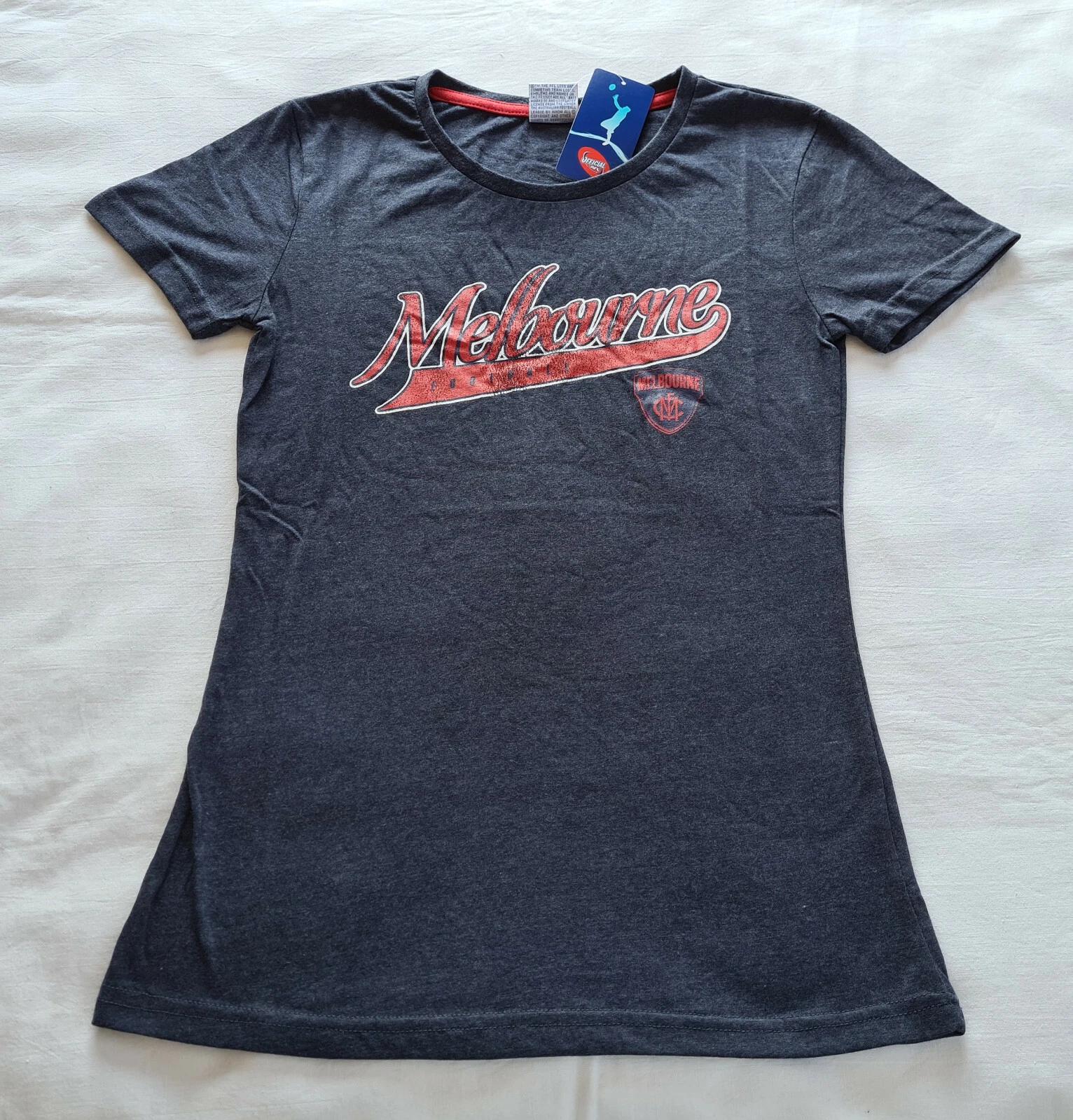 

Melbourne Demons AFL AF5916 W16 Ladies Printed Short Sleeve T Shirt Size 10 New S