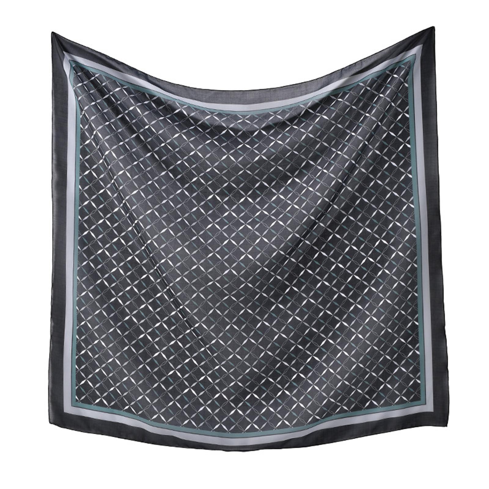 

Полиэстеровый платок с квадратным вырезом, большой шейный платок с ярким принтом и уникальной кромкой для модной повседневной носки T9