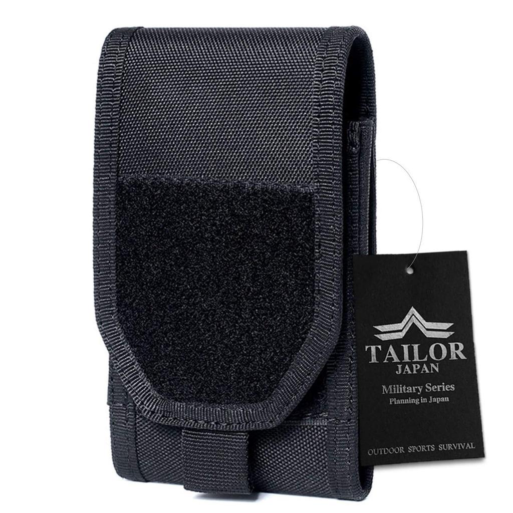 TAILOR JAPAN Smartphone Smartphone Military Compatible with Small Item Compatible with Other MOLLE Black Case, Pouch, Pouch, iPhone, Xperia,