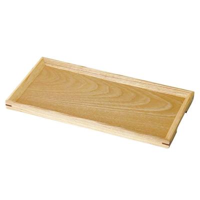 Plateau de café antidérapant en bois Yamako, Transparent, Empilable, 15570, 30x15xH2cm