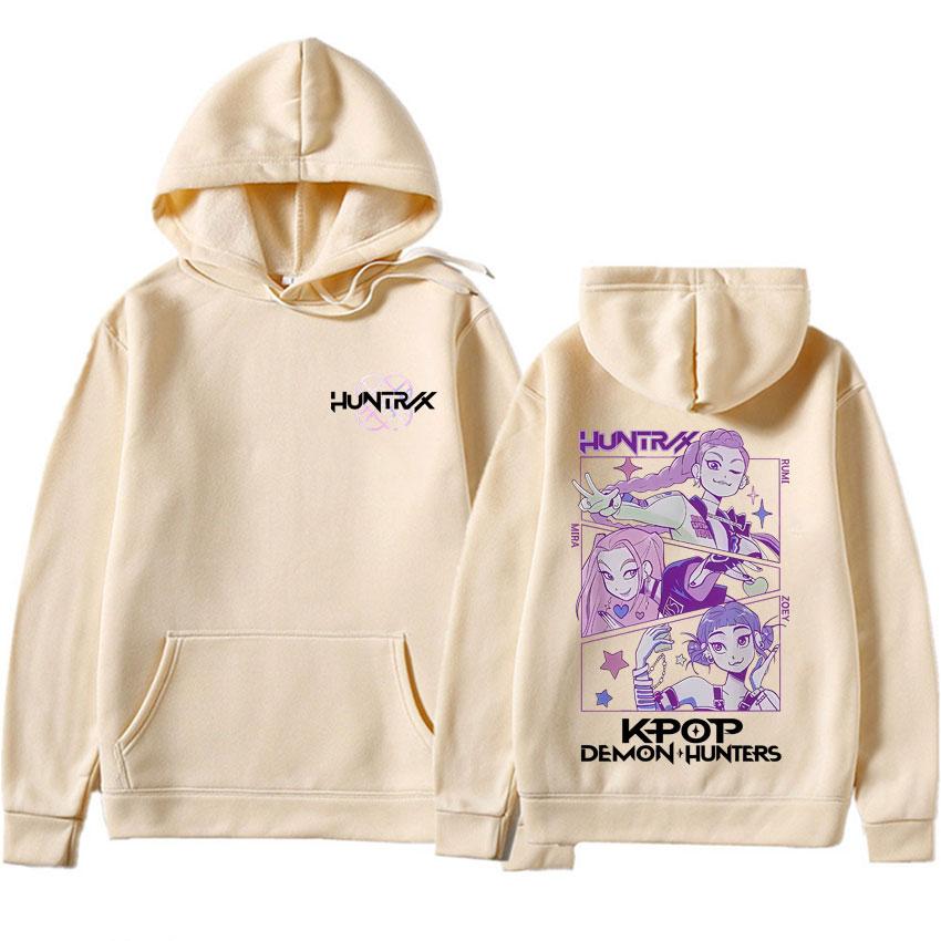 K-Pop Demon Hunters Hoodie Harajuku Pullovers Tops Streetwear Sweatshirts Anime Fashion Casual Hoodies