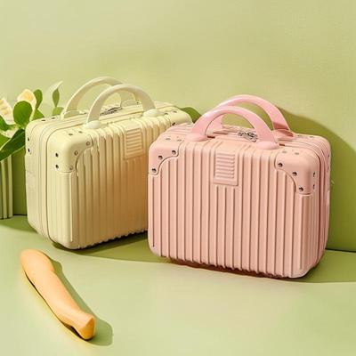 14-Zoll Retro Handheld Make-up Koffer: Kombinationsschloss Reiseaufbewahrung Geschenkbox