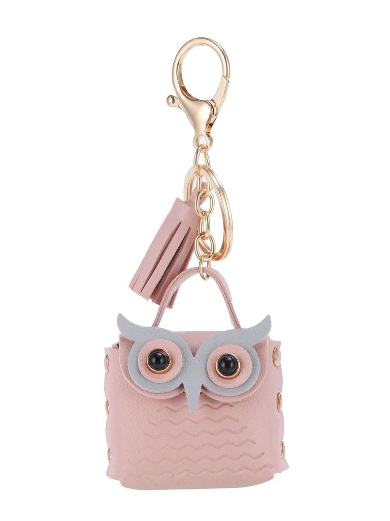 Korean Tassel Owl Coin Purse & Keychain – Trendy Cartoon Earphone Bag Charm