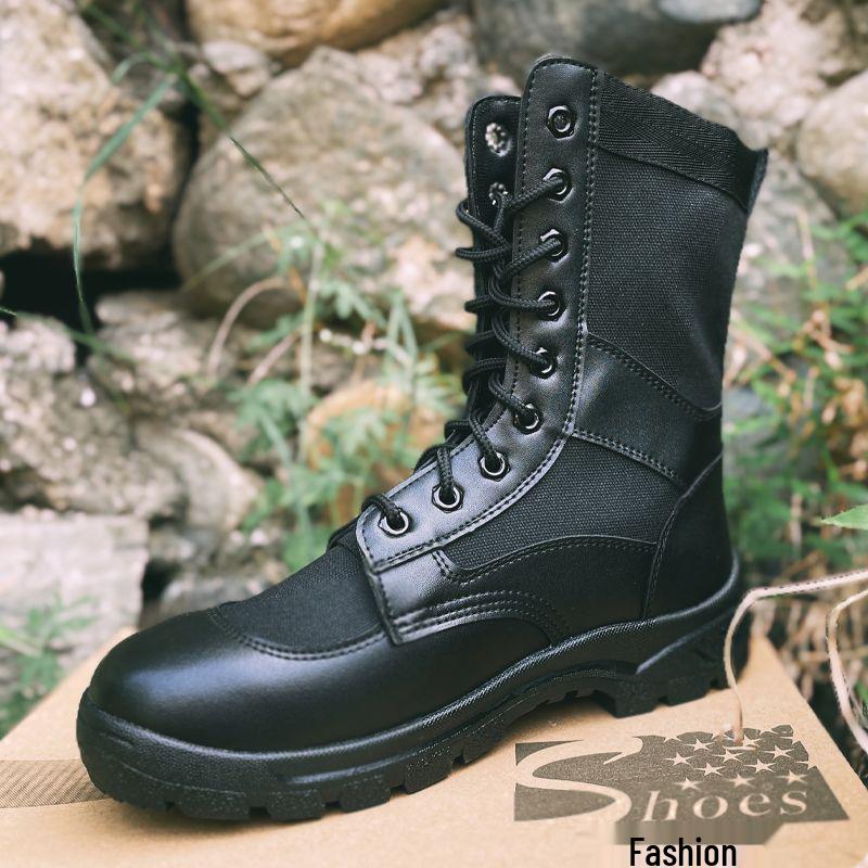 Ultra-Light Waterproof Non-Slip Unisex High-Top Combat Boots for Mountain Climbing and Security 36