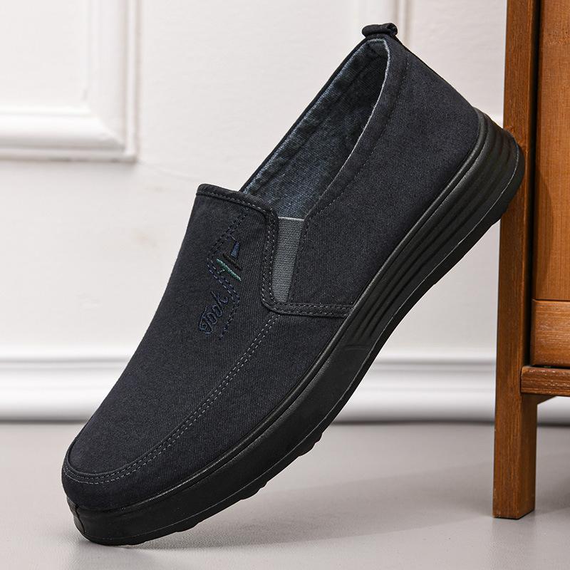 Spring and Autumn  Canvas Shoes Men's Breathable and Comfortable Cloth Shoes Flat Casual Shoes