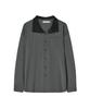 PARADIGMFILM [Ep.03] High-Neck Brushed Viscose Shirt (Charcoal)
