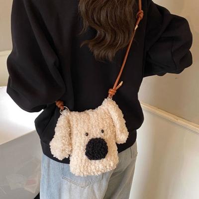 Mignon Sacs bandoulière Chiot en Peluche Doux Kawaii Chiot Peluche Sacs à bandoulière Cadeaux pour Couple Sacs Mode Polyvalents pour Femmes Cadeaux pour Enfants
