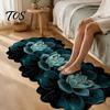 Anti-slip Mats for Bathroom Flowers Rug, Diatomaceous Earth Bath Mat, Super Absorbent Non-slip Water Bedside Rugs Floral Rose Sunflower Mat