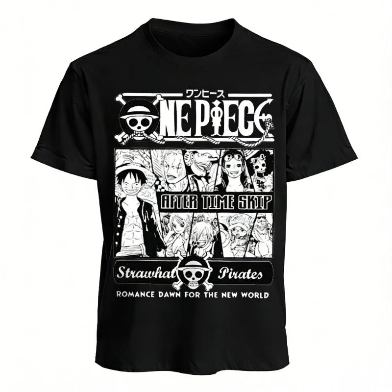 

One Piece Graphic T Shirt Men Women Vintage Print Short Sleeve Casual Tops Summer Streetwear Fashion O Neck Tees Loose 2026 New S