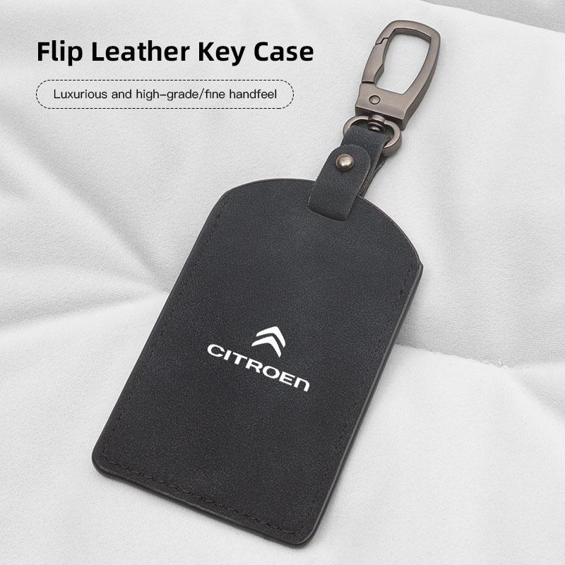 Suede Car Key Card Cover Keychain Car Key Accessories For Citroen Picasso Jumper Cactus Saxo C6 2CV VTS DS3 DS4 DS5 Xsara Grand