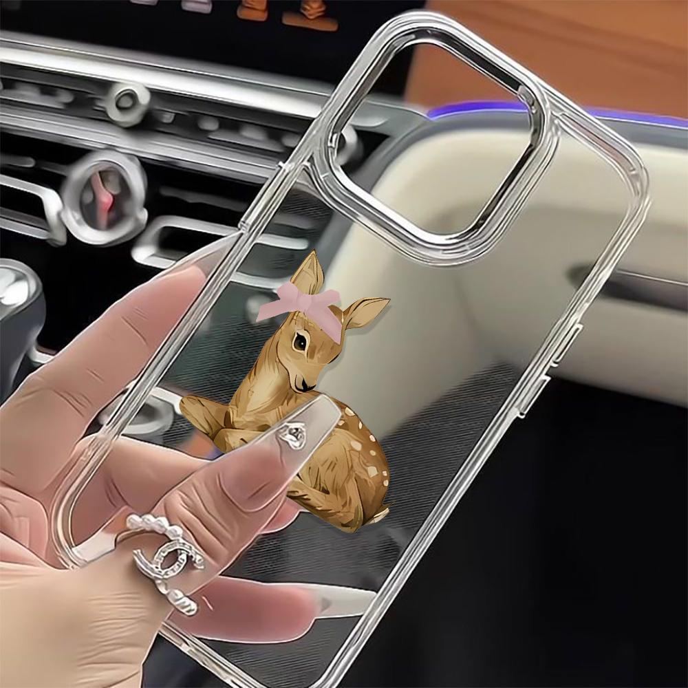 Smelly Deer Phone Case For Iphone 17 17E 16E 15 Pro Max 12 14 11 16 13 Transparent Ultra-Thin Protective Shell Coque