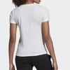 adidas T Shirts Women's White Crew Neck Moderate Straight Fit EI4559