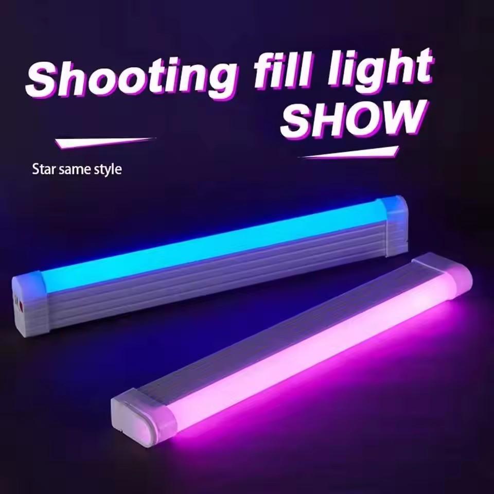 Colorful Tube Light RGB Light 17cm/32cm USB Light Night Light purple Blue Light Stick Room LampHandheld Hanging Fill Light Photo