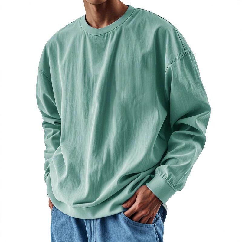 Cotton Long Sleeve T Shirt For Men Solid Spring Casual Mens T-shirts High Quality Male Tops Classic Clothes Men's T-shirts