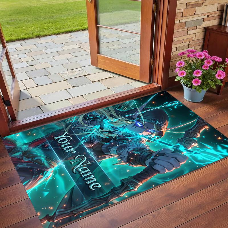 Crystal Velvet Rug Custom Name Text, Soft Non Slip Floor Mat Home DecorWorld of Warcraft