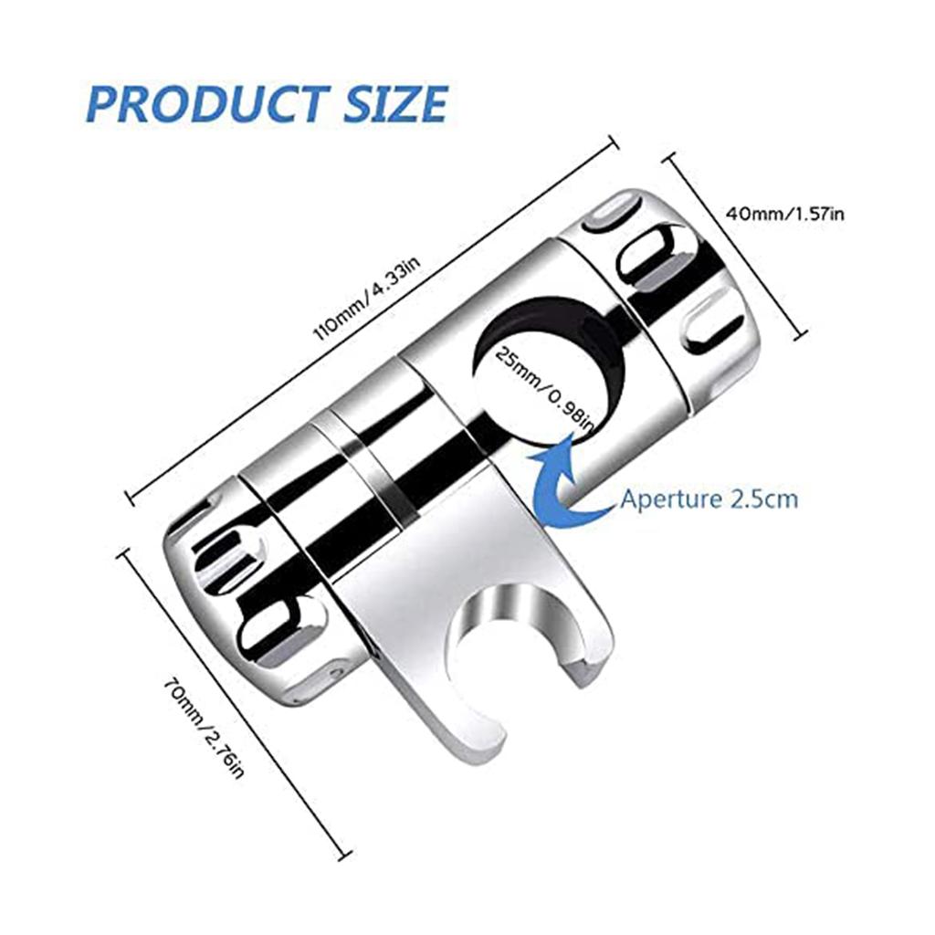 Universal Shower for Head Holder Handheld Shower Rail Slider Holder for Slide Bar Adjustable Angle Shower Sprayer Holder