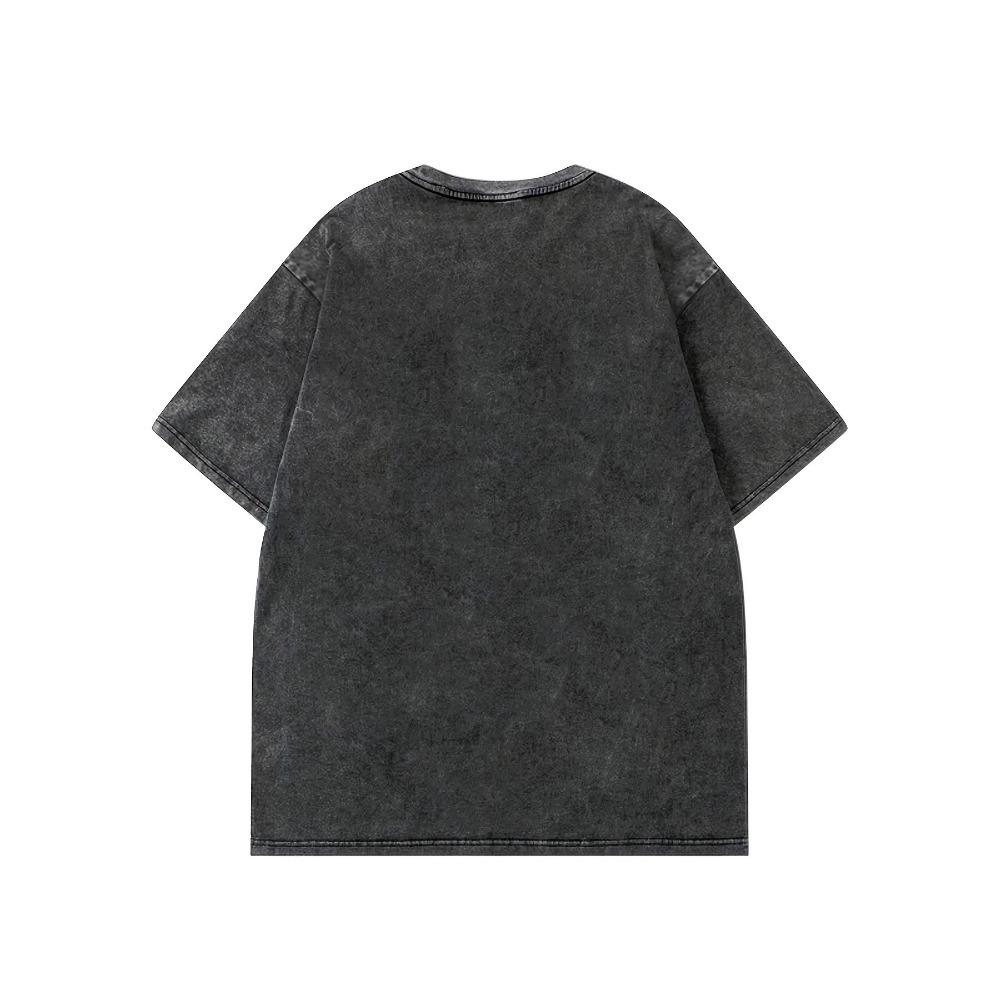 Tin Island Style Cotton T-Shirt Crew Neck Regular Length Animal Pattern Knit Fabric with Vintage Washed Dog Graphic