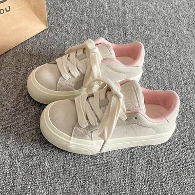Versatile Little White Shoes Soft Baseplate Shoes Women's New Spring and Autumn Student Platform Casual Bread Shoes Tide