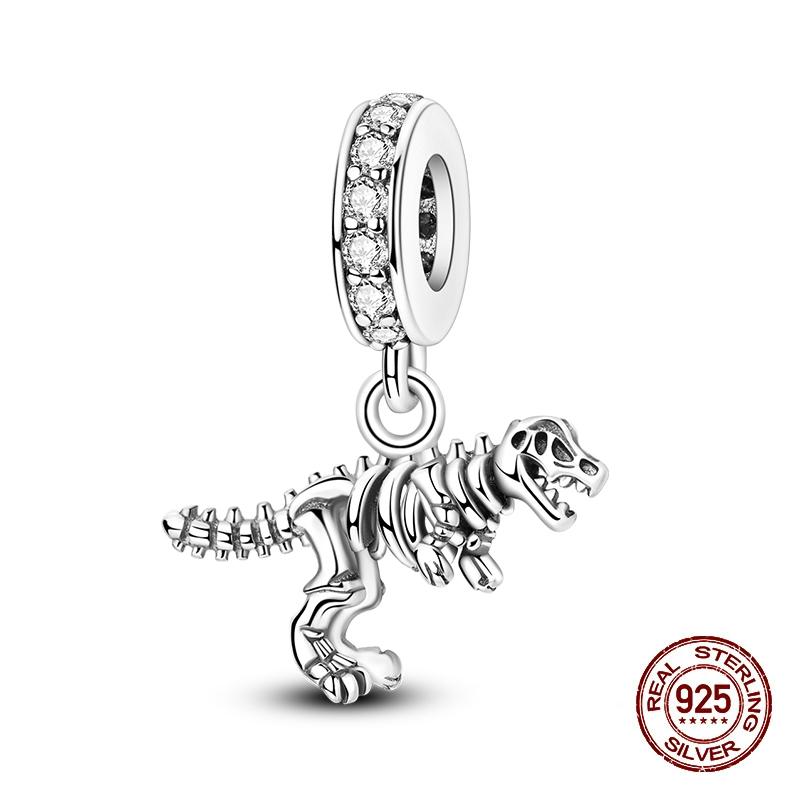 New Copper Fashion Dinosaurs Cats Dog Lions Animal Charms Beads Fit Pan Original Bracelet Diy Birthday Jewelry For Women