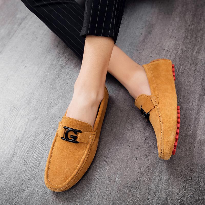 Mens Loafers Leather Luxury Designer Spring Summer Moccasins Men Loafer Suede Casual Shoes Men Flats Lightweight Driving Shoes