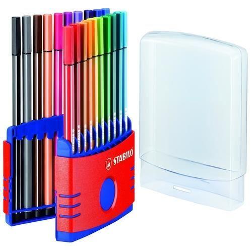 Feutres de coloriage - STABILO - Parade Pen-68 - 20 couleurs - Pointe 1mm - Multi