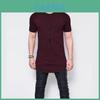 Ultrazacht T-shirt voor Heren met Gebogen Zoom en Zijrits in Premium Katoenmix