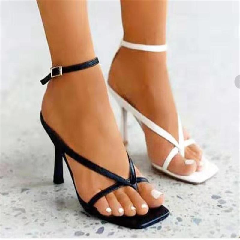 Fashion Summer Women's High Heels Sexy Square Head High Heel Sandals Fashion Thin High Heels Dress Shoes for Women Heels Banquet Sandals