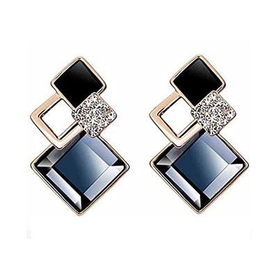 Shining Diva Fashion Tropfen-Ohrringe aus Kupfer der italienischen Designer-Kollektion für Damen (blau)