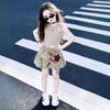 Girls Summer Cool 2 Piece Set Sleeveless Letter Vest With Bud Shorts Casual Outfit For Kids