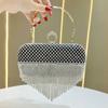 Fashionable Banquet Clutch, Diamond-encrusted Party Evening Bag, Paired with Wedding Dress, Banquet and Dinner Bag Casually