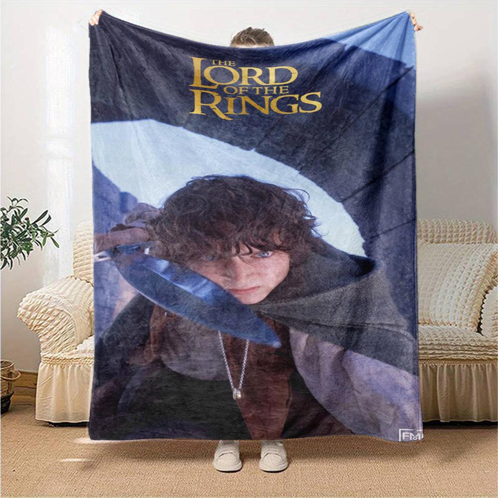 The Lord of the Rings Theme Printed Blanket - Perfect for Couch, Bed, Travel & Outdoor Use | Machine Washable, Cozy & Durable.