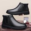 Autumn Winter Plush Snow Boots New Designer Ankle Boots for Men Fashion Casual Shoe Zipper High Top Man Chelsea Boots Warm Botas