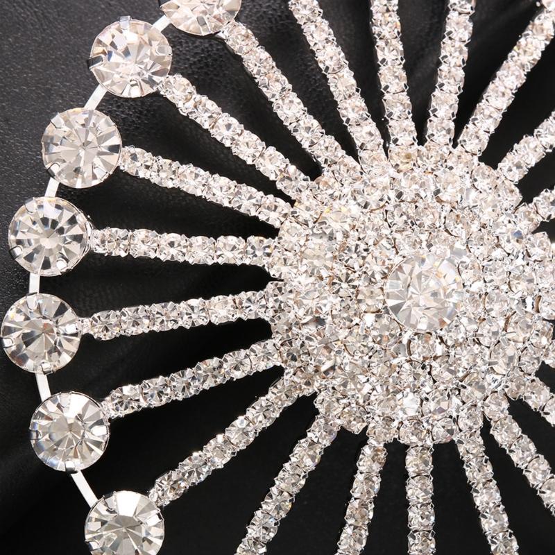 1Pair Round Rhinestones Pasties Sticky Bra Body Chain Reusable Pasty Breast Covers Boobs Stickers for Women Girls Gifts