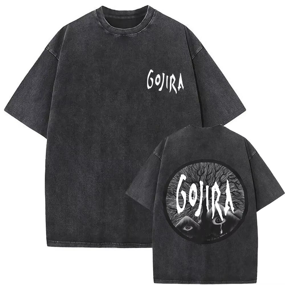 Prané Vintage Kovové Rocková Kapela Gojira Tričko Z Marsu Na Sirius Trička Pánské Dámské Gotické Punkové Oversized Trička Streetwear