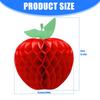 10Pieces Bright Apples Shape Honeycomb Hanging Ornament Tear Resistant Paper Craft For School Office Party Seasonal Decorations