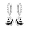 925 Silver Sleeping Panda Animal Drop Earrings Women Earrings Charm Fashion Versatile Party Jewelry Gifts
