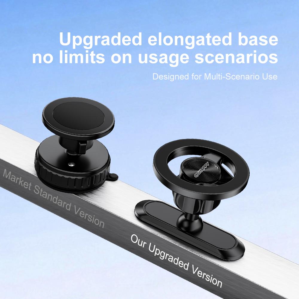 Mobile Phone Strong Magnet Holder for iPhone Gym Adjustable 360° Rotation Stand Double-sided Magnetic Suction Anti-shake Bracket