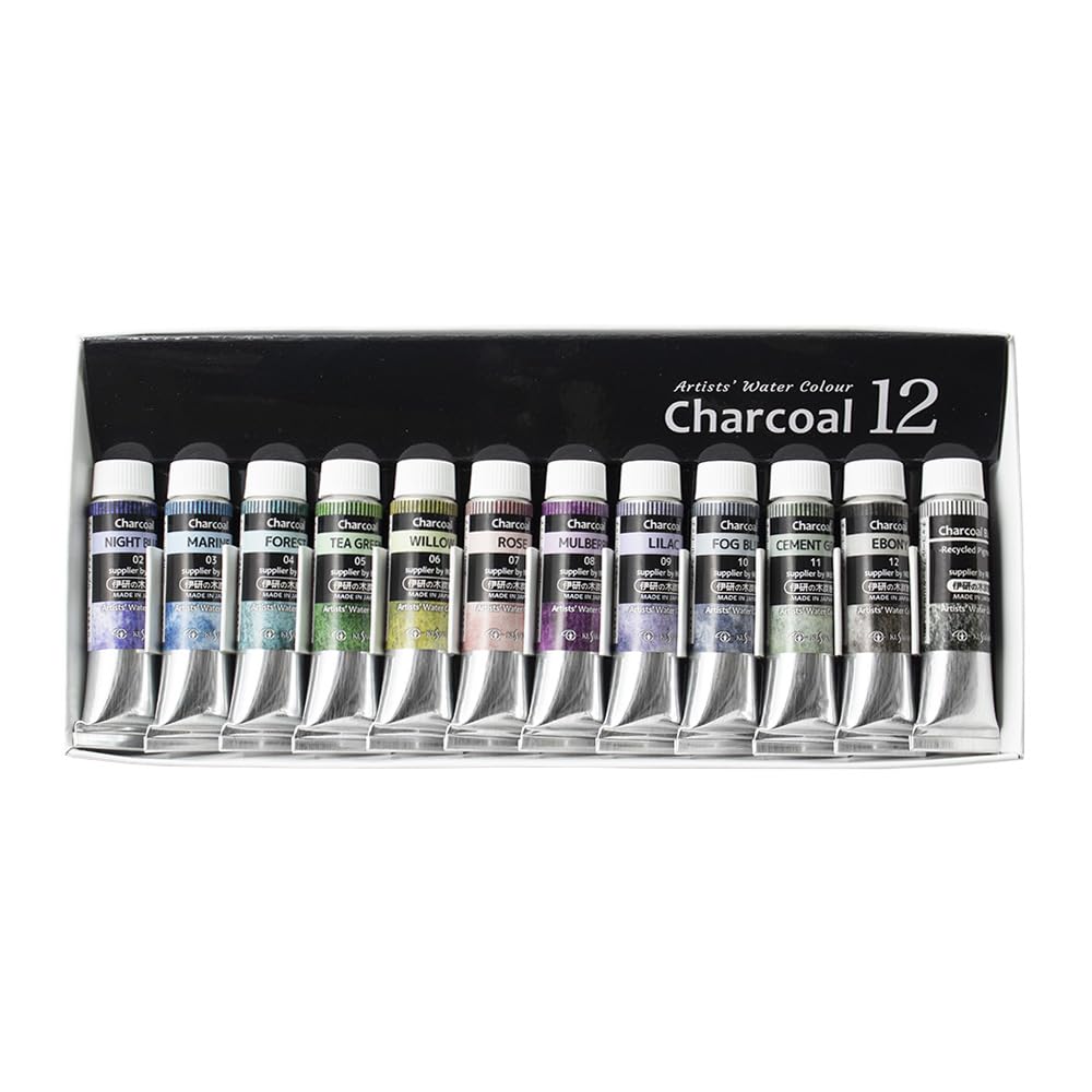 Kusakabe Transparente Aquarellfarbe 10ml 304951 Farben, Kohle, 12-Farben-Set, (Nein. 4),